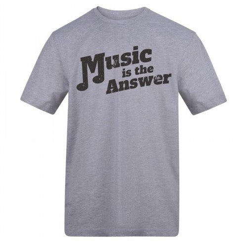 Front - AWD Unisex Adult Music Is The Answer T-Shirt