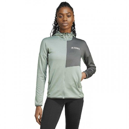 Front - Adidas Womens/Ladies Terrex Xperior Slim Hooded Jacket