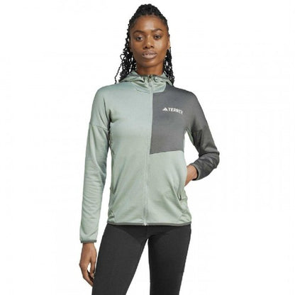 Front - Adidas Womens/Ladies Terrex Xperior Slim Hooded Jacket