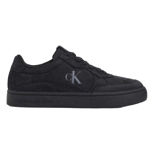 Front - Calvin Klein Mens Classic Monogram Suede Cupsole Trainers