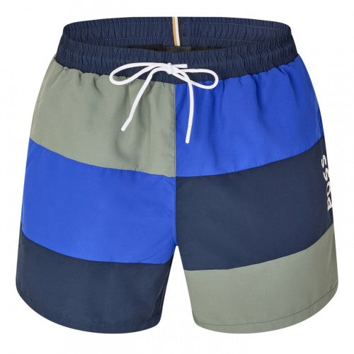 Front - Boss Mens Colour Block Swimming Trunks