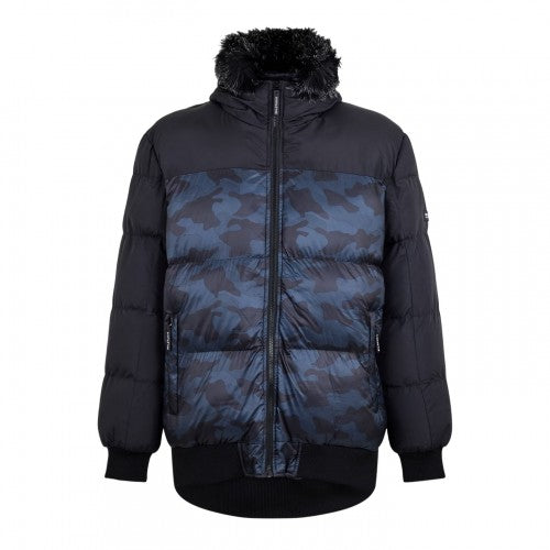 Front - 274 Studio Mens Camouflage Puffer Jacket