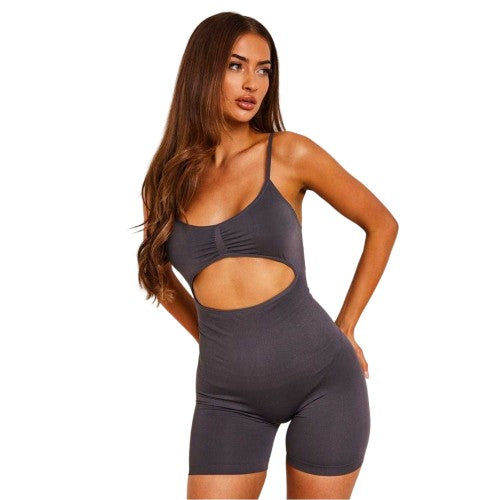 Front - Missy Empire Womens/Ladies Cut Out Unitard