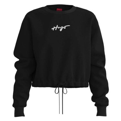 Front - Hugo Womens/Ladies Delive Cropped Sweatshirt