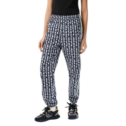 Front - Lacoste Womens/Ladies Vertical Stripe Slim Joggers