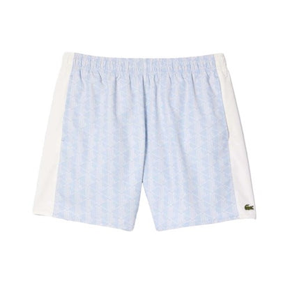 Front - Lacoste Mens Mid Length Swim Shorts