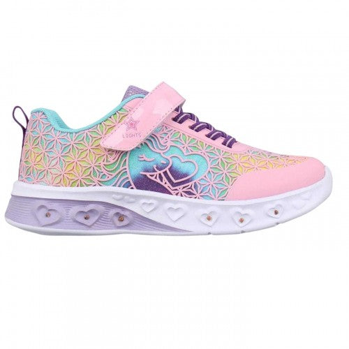 Front - Slazenger Childrens/Kids Rainbow Heart Light Up Flat Trainers
