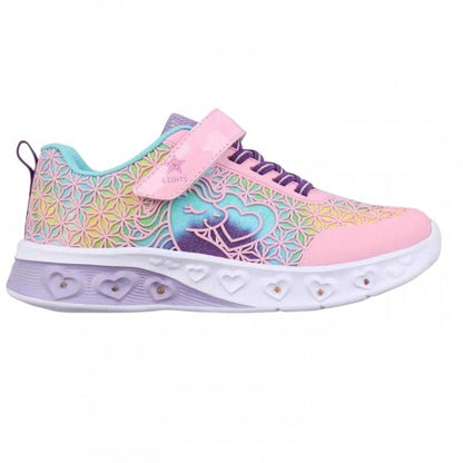 Front - Slazenger Childrens/Kids Rainbow Heart Light Up Flat Trainers