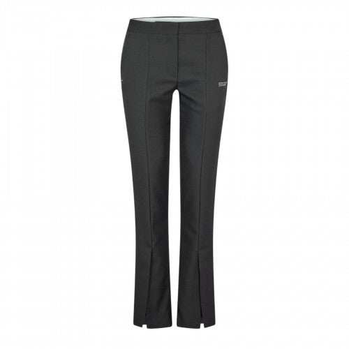 Front - Off White Womens/Ladies Basic Slim Trousers
