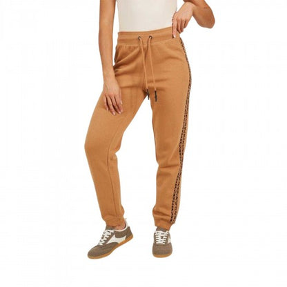 Front - Brave Soul Womens/Ladies Leopard Print Joggers