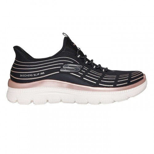 Front - Skechers Womens/Ladies Glitter Slip-In Trainers