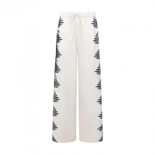 Front - French Connection Womens/Ladies Floral Pattern Wide Leg Trousers