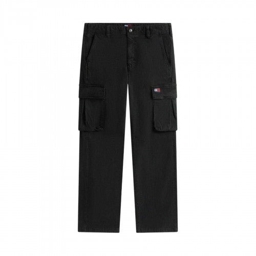Front - Tommy Jeans Mens Otis Canvas Cargo Trousers