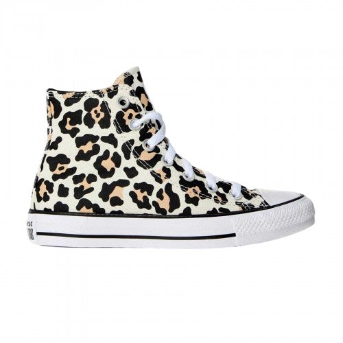 Front - Converse Womens/Ladies Classic Hi Leopard Print Flat High Top Trainers