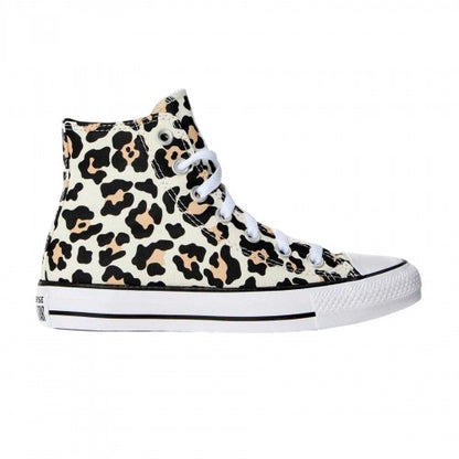 Front - Converse Womens/Ladies Classic Hi Leopard Print Flat High Top Trainers