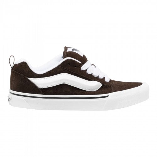 Black-White - Front - Vans Womens-Ladies Knu Skool Suede Trainers