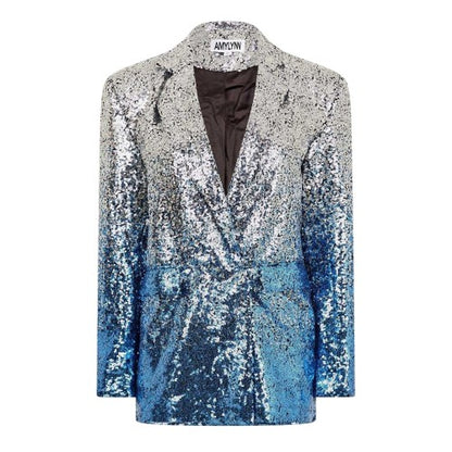 Front - AmyLynn Womens/Ladies Sequin Double-Breasted Blazer