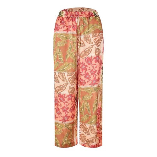 Front - Biba Womens/Ladies Patchwork Wide Leg Trousers