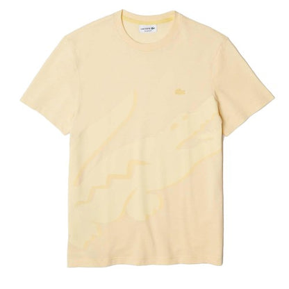 Front - Lacoste Mens Crocodile Print Crew Neck T-Shirt
