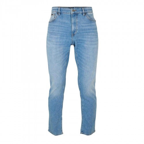 Front - Boss Mens Maine Denim Tapered Leg Slim Jeans