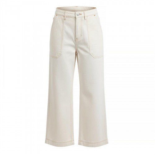 Front - Boss Womens/Ladies Marlene Cotton Wide Leg Jeans