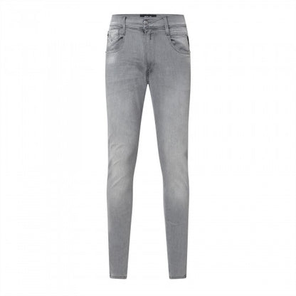 Front - Replay Mens Bronny Cotton Faded Slim Jeans