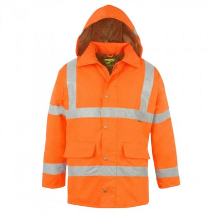 Front - Dunlop Unisex Adult Hi-Vis Safety Parka