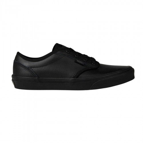 Front - Vans Mens Atwood Leather Low Cut Flat Trainers