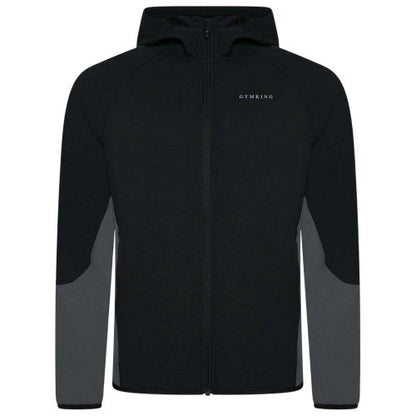 Front - Gym King Mens Hooded Raglan Windbreaker