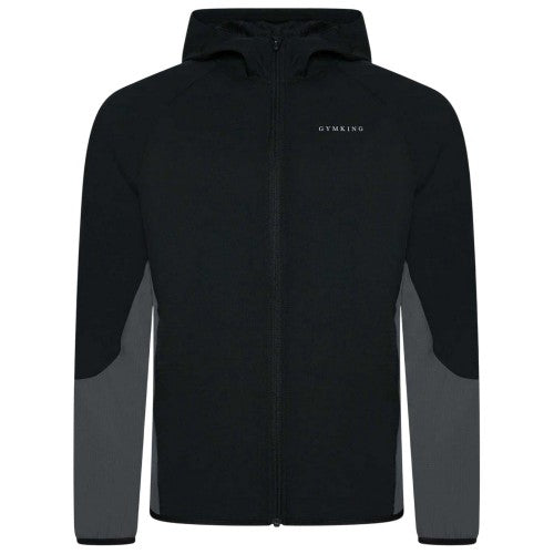 Front - Gym King Mens Hooded Raglan Windbreaker