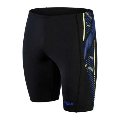 Front - Speedo Mens Tech Striped Endurance+ Jammer Shorts
