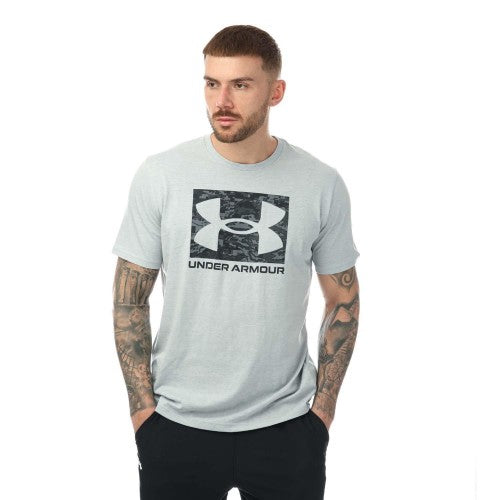 Front - Under Armour Mens Boxed Logo Camo T-Shirt