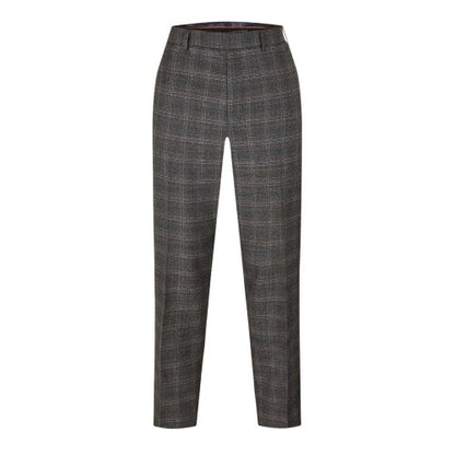 Front - Ted Baker Mens Plaid Straight Trousers