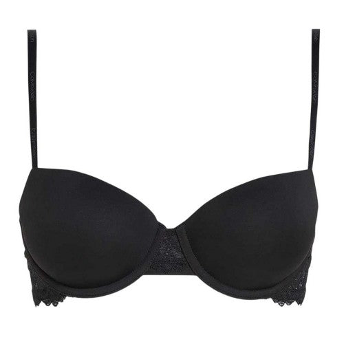 Front - Calvin Klein Womens/Ladies Attraction Lace Trim Push Up Bra