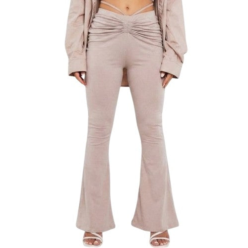 Front - Missy Empire Womens/Ladies Ruched High Waist Trousers