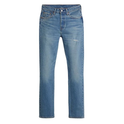 Front - Levis Womens/Ladies 501 5 Pockets Straight Leg Jeans
