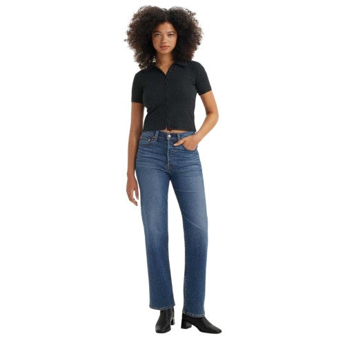 The Last Straw - Lifestyle - Levis Womens-Ladies Ribcage High Rise Straight Leg Jeans