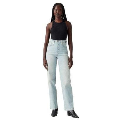 All Alone - Lifestyle - Levis Womens-Ladies Ribcage High Rise Straight Leg Jeans