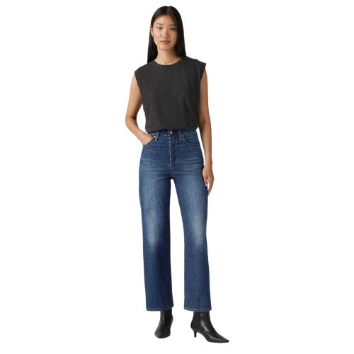 Cool Agenda - Lifestyle - Levis Womens-Ladies Ribcage High Rise Straight Leg Jeans