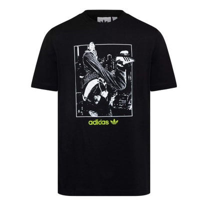 Front - Adidas Mens Samba Poster Cotton T-Shirt