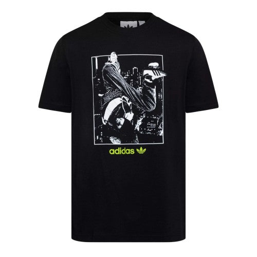 Front - Adidas Mens Samba Poster Cotton T-Shirt