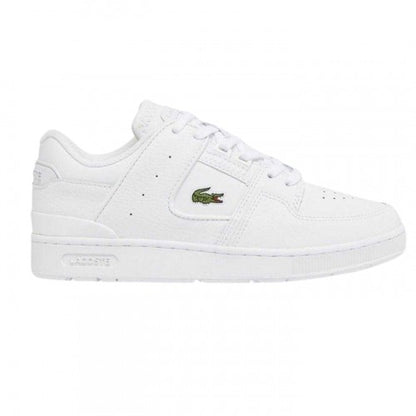 Front - Lacoste Mens Cage Leather Court Trainers