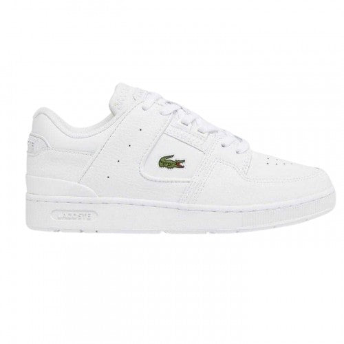 Front - Lacoste Mens Cage Leather Court Trainers