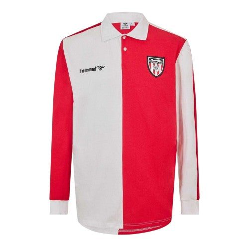 Front - Hummel Mens Sunderland AFC Retro Long-Sleeved Football Shirt