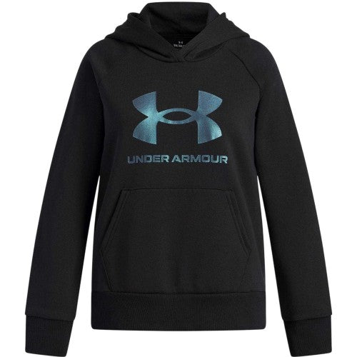 Front - Under Armour Childrens/Kids ZNE Metallic Logo Hoodie