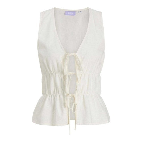 Front - JJXX Womens/Ladies Linen Front Tie Sleeveless Top