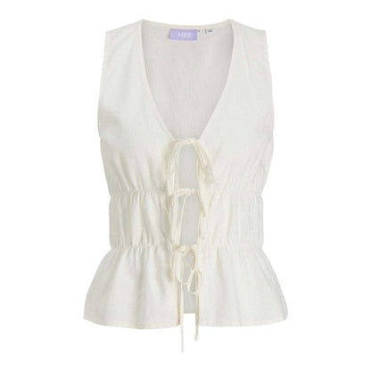 Front - JJXX Womens/Ladies Linen Front Tie Sleeveless Top