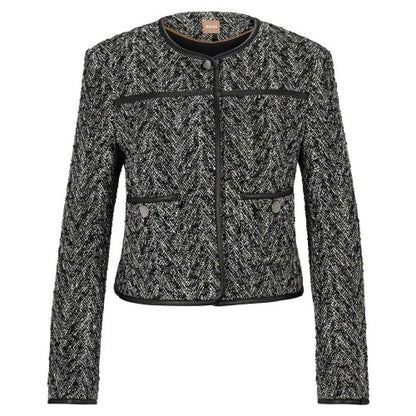 Front - Boss Womens/Ladies Chevron Regular Suit Jacket