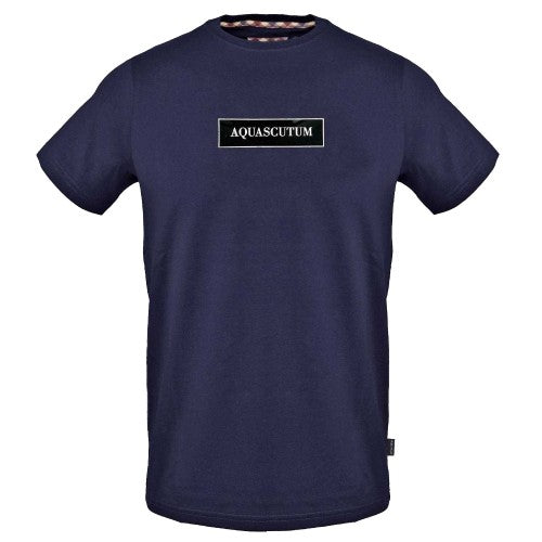 Front - Aquascutum Mens Logo Cotton T-Shirt