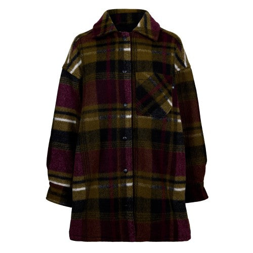 Front - Timberland Womens/Ladies Plaid Wool Shirt Jacket